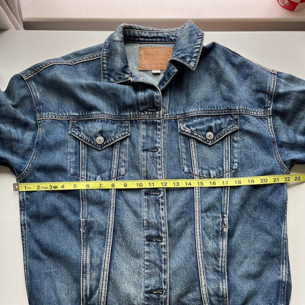 American Eagle Mens Distressed Denim Jacket Mens Small Casual Streetwear - Picture 13 of 14